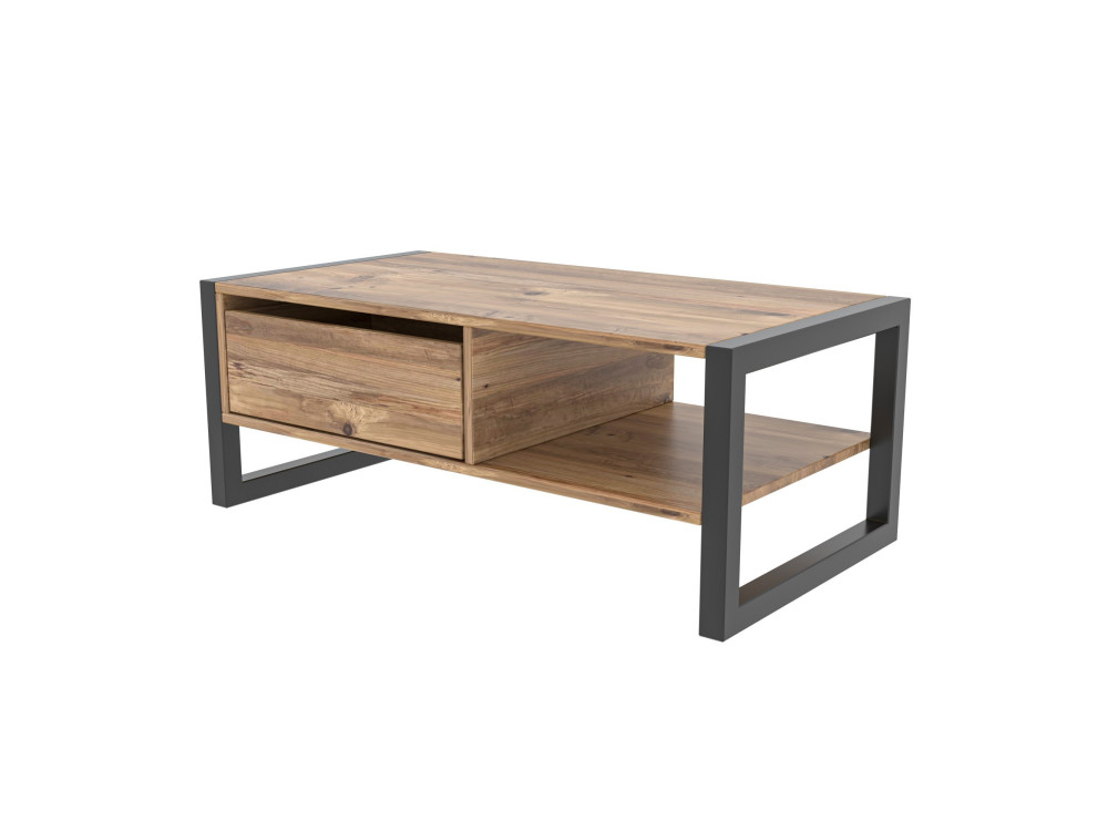 Houten salontafel "Haldizen" - 105 x 55 x 40 cm - Bruin