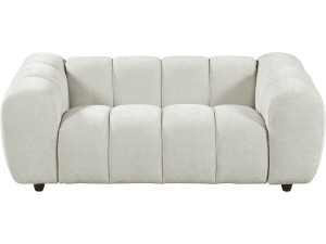 Rechte bank in bubble-stijl van de stof "Courcelles" - 2-zits - Beige