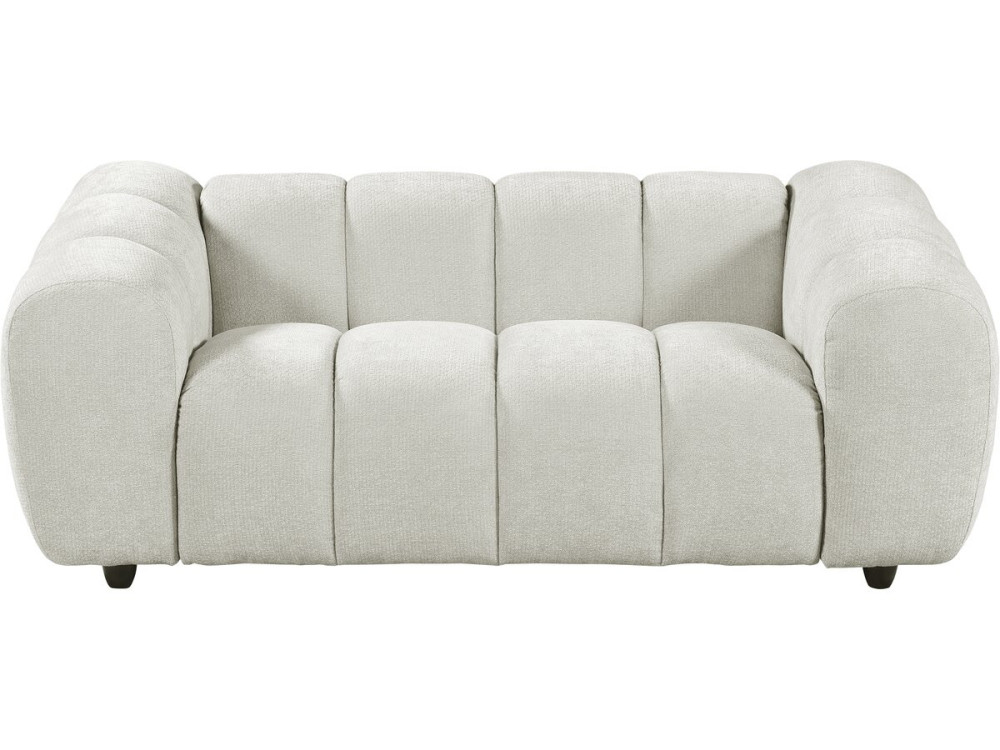 Rechte bank in bubble-stijl van de stof "Courcelles" - 2-zits - Beige