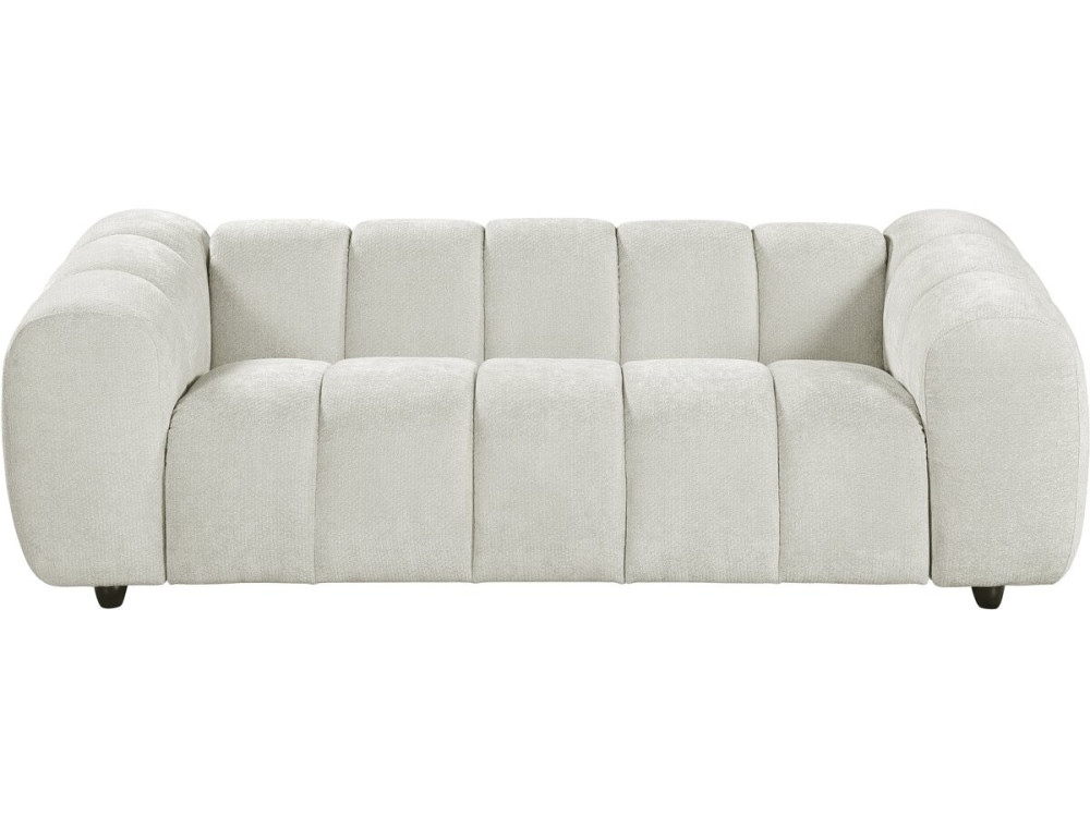 Rechte bank in bubble-stijl van de stof "Courcelles" - 3-zits - Beige