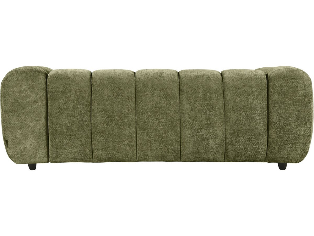 Rechte bank in bubble-stijl van de stof "Courcelles" - 3-zits - Groen