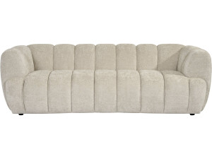 Rechte bank in bubble-stijl van de stof "Malakoff" - 3-zits - Beige