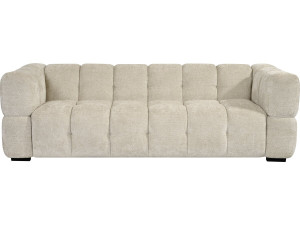 Rechte bank in bubble-stijl van de stof "Spontini" - 3-zits - Beige