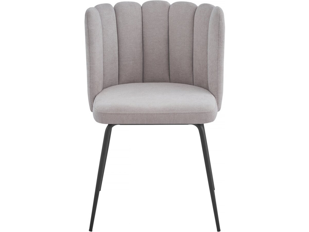 Set van 2 stoffen stoelen "Anja" - Grijs