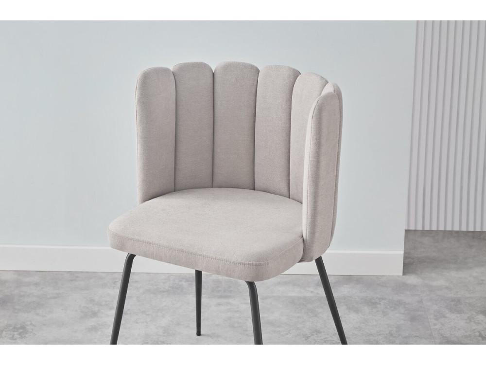 Set van 2 stoffen stoelen "Anja" - Grijs