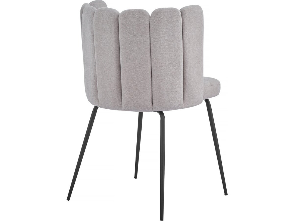 Set van 2 stoffen stoelen "Anja" - Grijs