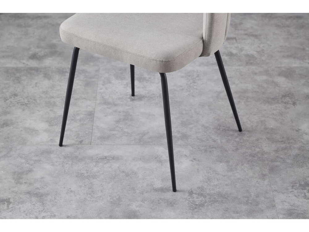 Set van 2 stoffen stoelen "Anja" - Grijs