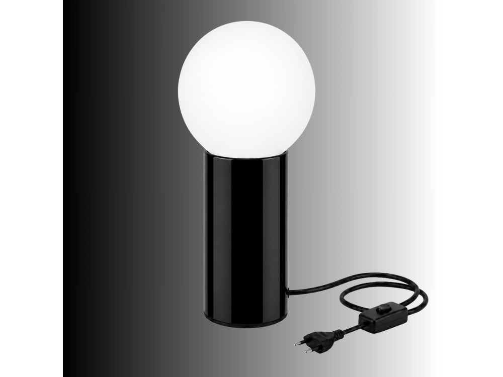 Metalen tafellamp "Polo" - 15 x 15 x 35 cm - Zwart