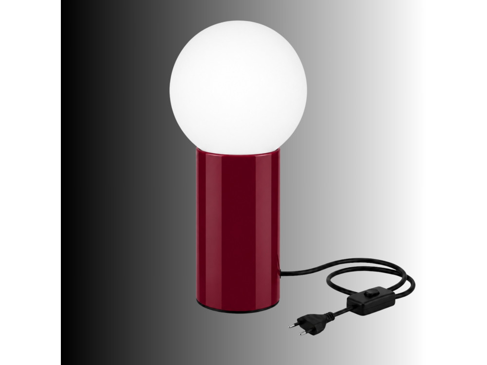 Metalen tafellamp "Polo" - 15 x 15 x 35 cm - Rood