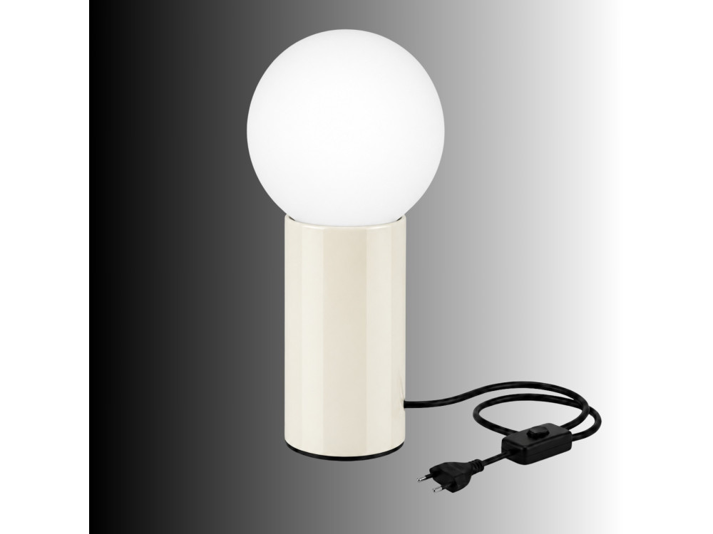 Metalen tafellamp "Polo" - 15 x 15 x 35 cm - Beige