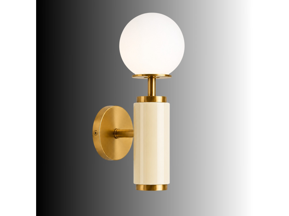 Metalen wandlamp "Moira" - 15 x 17 x 37 cm - Beige