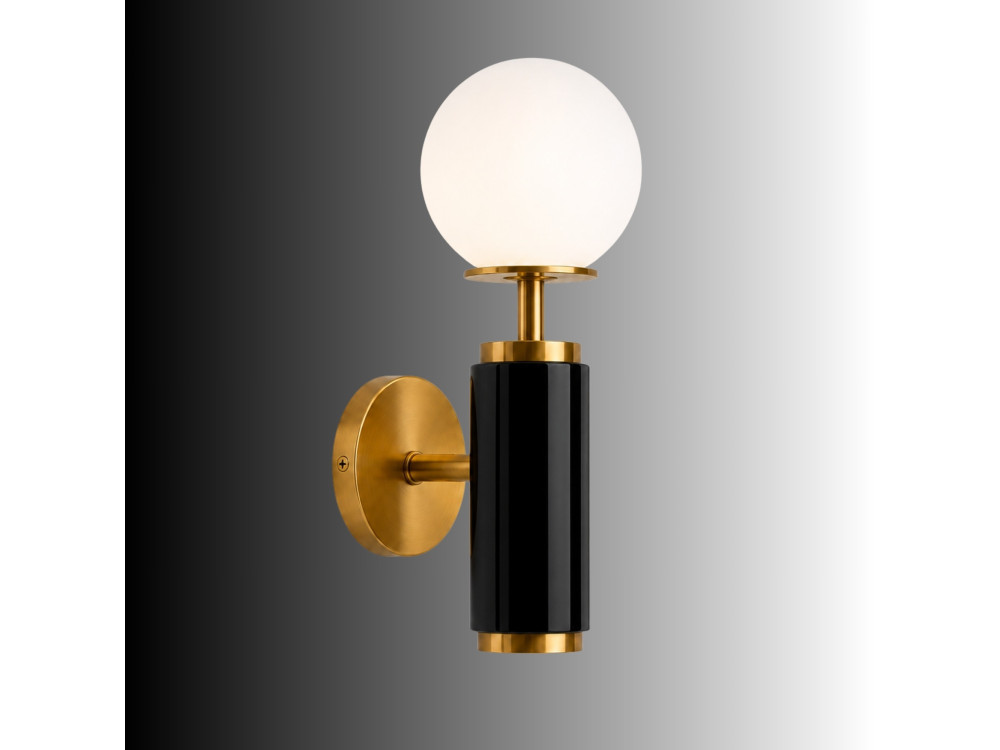 Metalen wandlamp "Moira" - 15 x 17 x 37 cm - Zwart