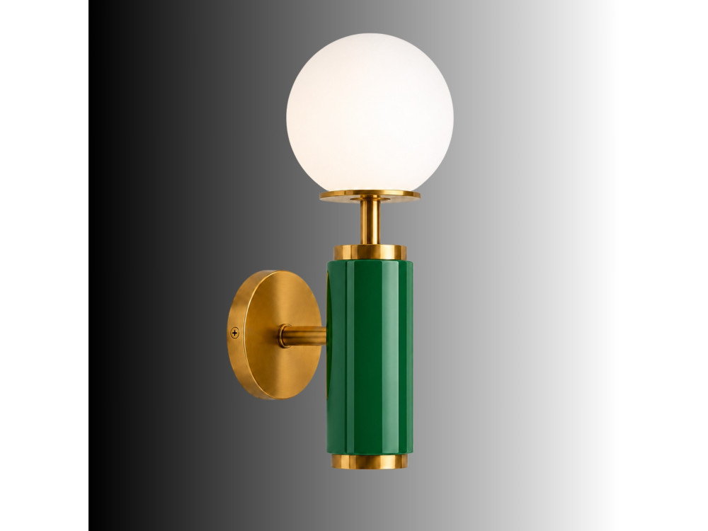 Metalen wandlamp "Moira" - 15 x 17 x 37 cm - Groen