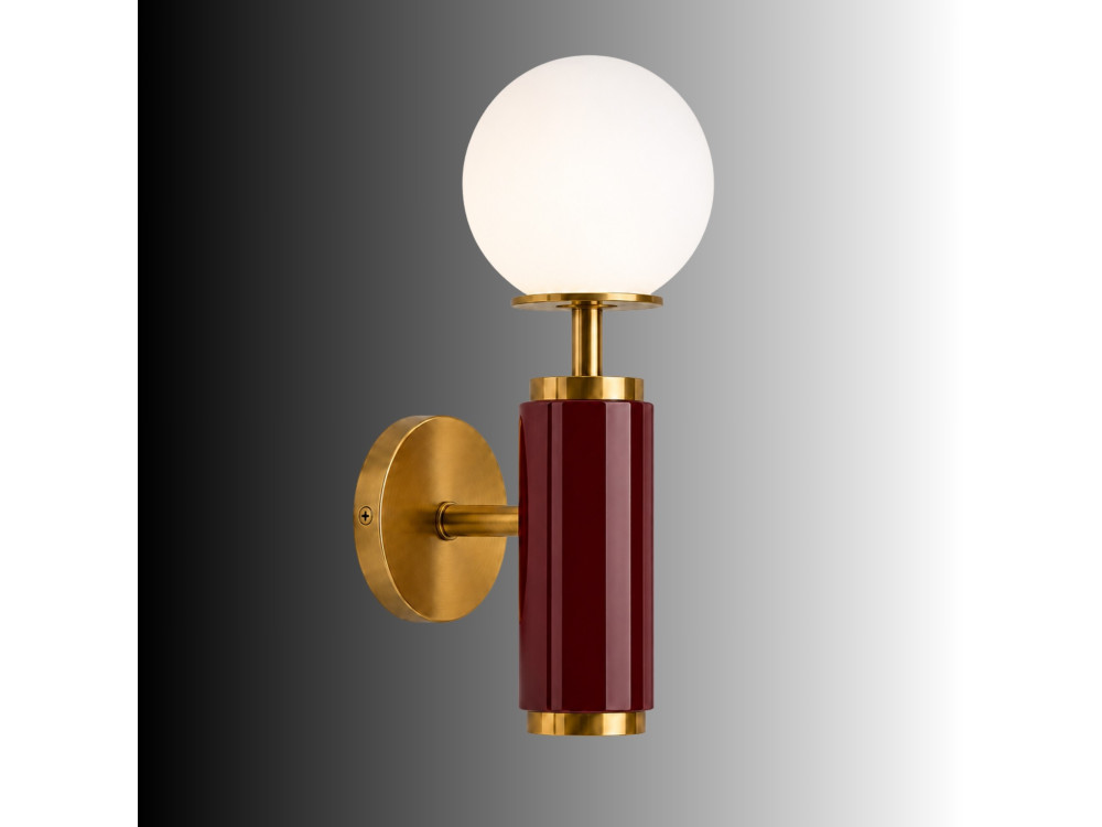 Metalen wandlamp "Moira" - 15 x 17 x 37 cm - Rood