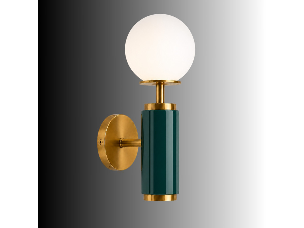 Metalen wandlamp "Moira" - 15 x 17 x 37 cm - Groen