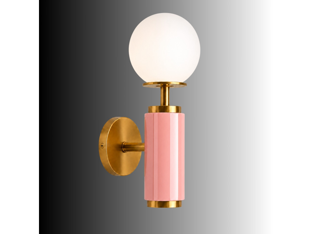 Metalen wandlamp "Moira" - 15 x 17 x 37 cm - Roze