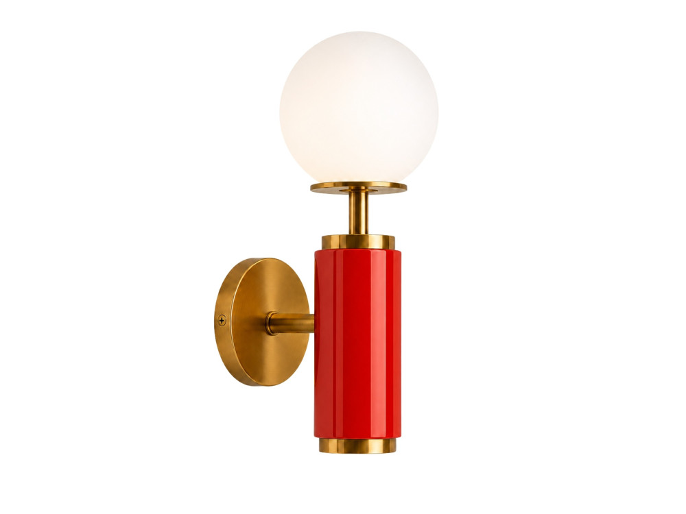 Metalen wandlamp "Moira" - 15 x 17 x 37 cm - Rood