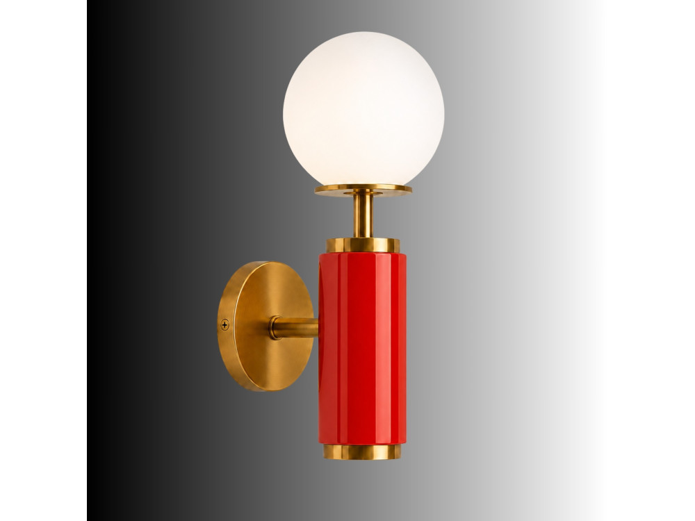 Metalen wandlamp "Moira" - 15 x 17 x 37 cm - Rood