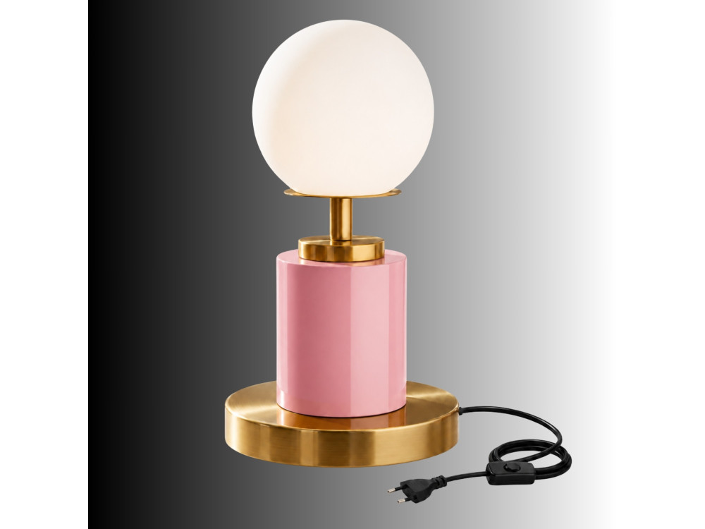 Metalen tafellamp "Moira" - 17 x 17 x 34 cm - Roze