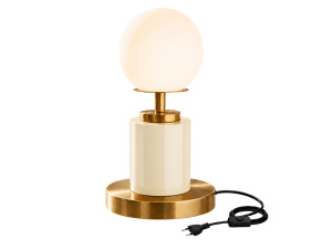Metalen tafellamp "Moira" - 17 x 17 x 34 cm - Beige