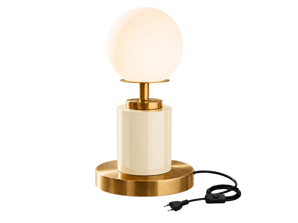 Metalen tafellamp "Moira" - 17 x 17 x 34 cm - Beige
