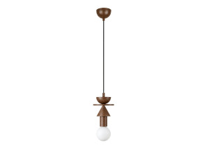Houten hanglamp "Rotas" - 13 x 13 x 118 cm - Bruin