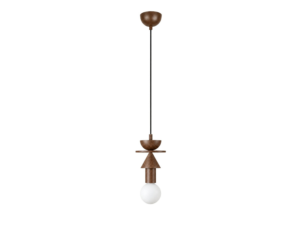 Houten hanglamp "Rotas" - 13 x 13 x 118 cm - Bruin