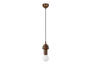 Houten hanglamp "Rotas" - 10 x 10 x 113 cm - Bruin