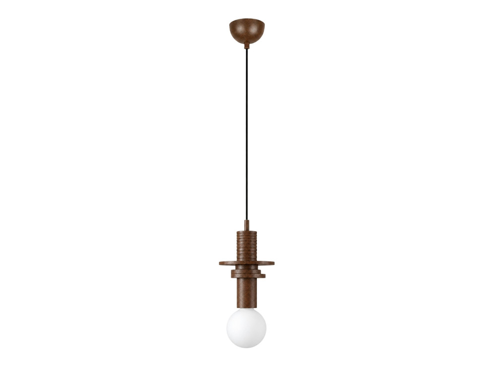 Houten hanglamp "Rotas" - 13 x 13 x 113 cm - Bruin