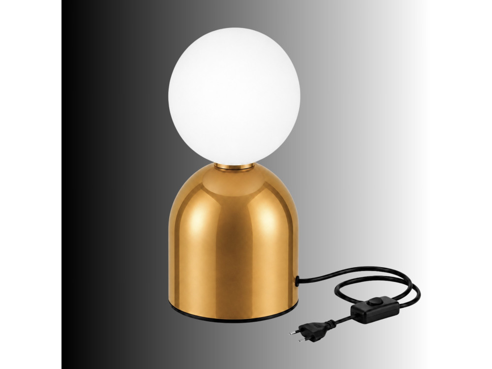 Metalen tafellamp "Pupa" - 14 x 14 x 25 cm - Geel