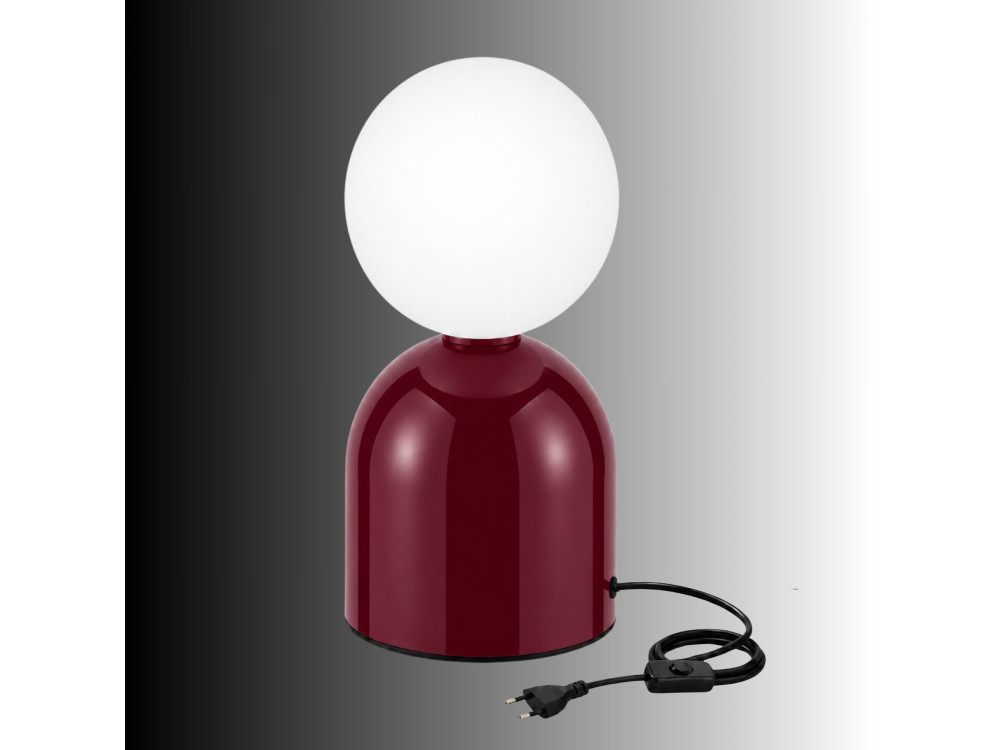 Metalen tafellamp "Pupa" - 14 x 14 x 25 cm - Rood