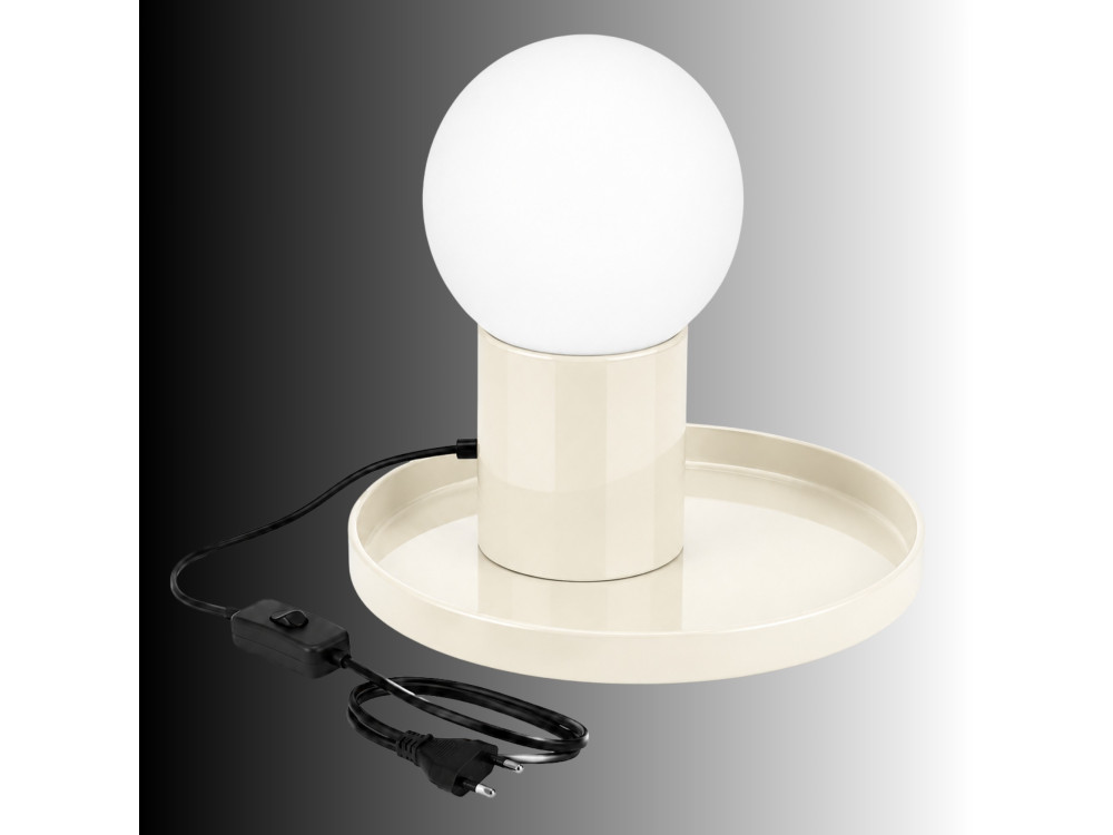 Metalen tafellamp "Tray" - 20 x 20 x 17 cm - Beige