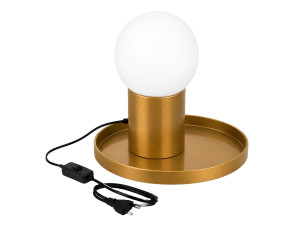 Metalen tafellamp "Tray" - 20 x 20 x 17 cm - Geel