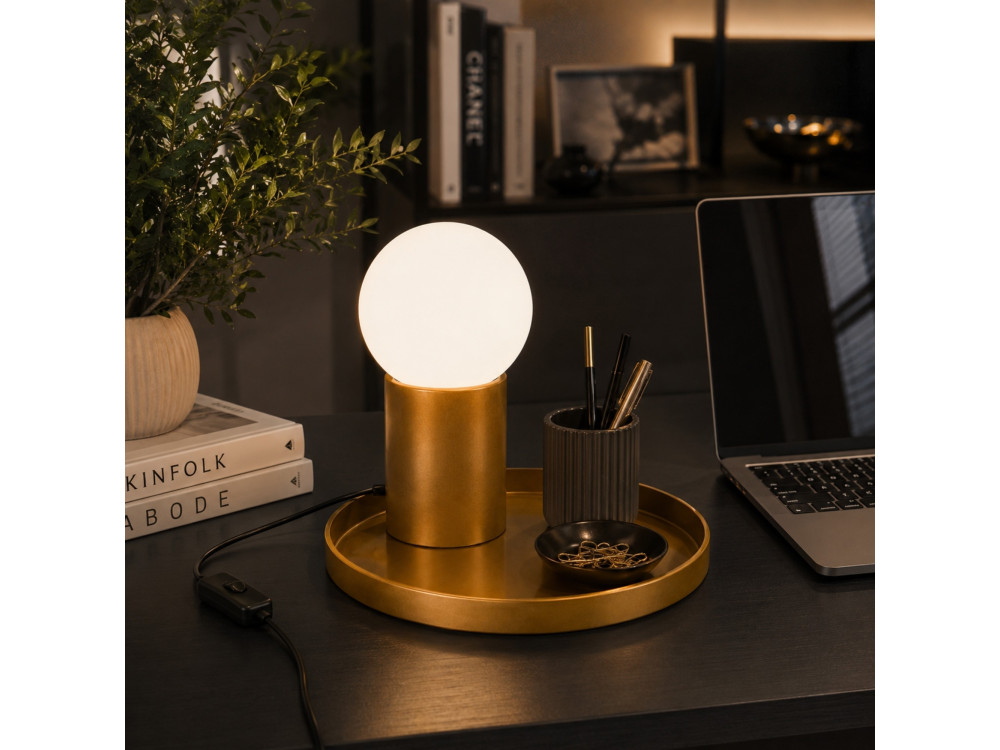 Metalen tafellamp "Tray" - 20 x 20 x 17 cm - Geel