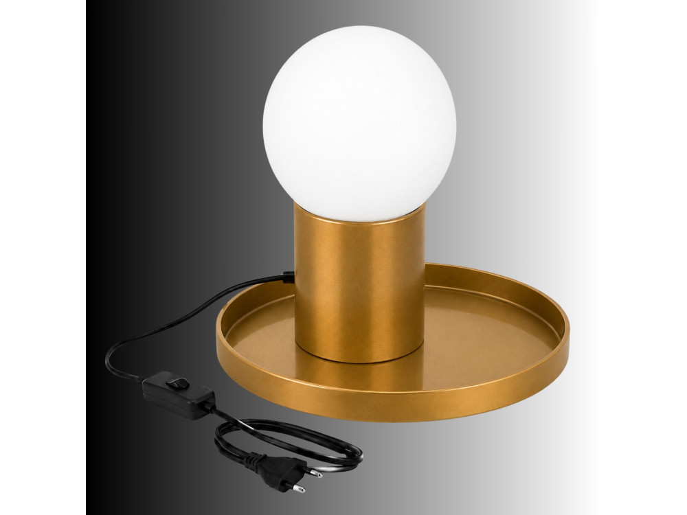 Metalen tafellamp "Tray" - 20 x 20 x 17 cm - Geel