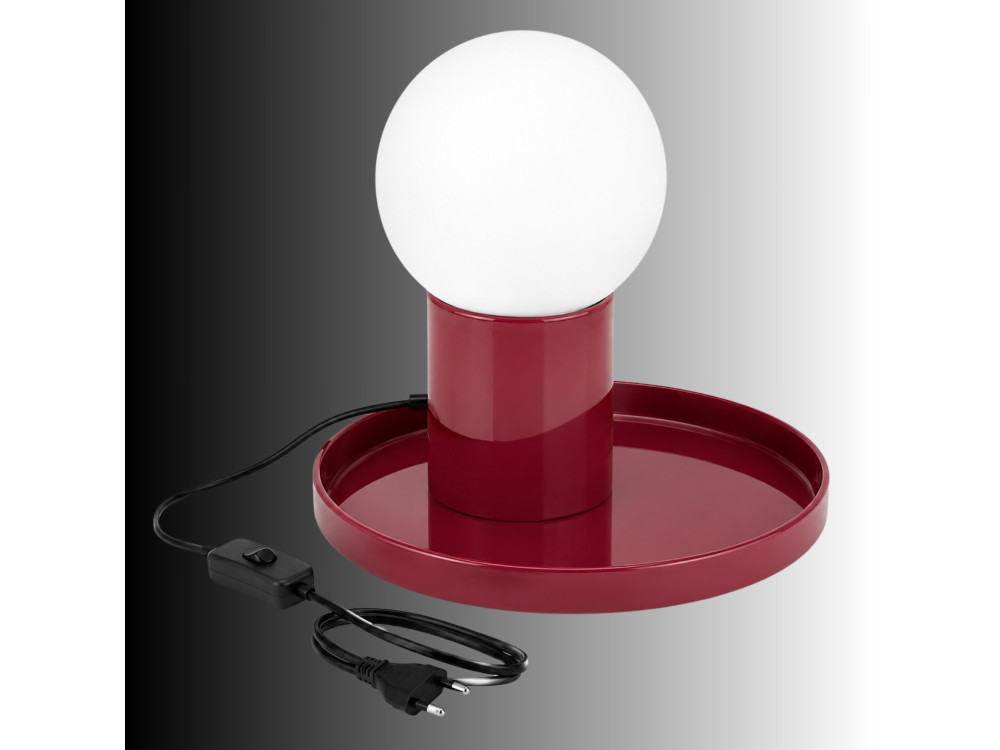 Metalen tafellamp "Tray" - 20 x 20 x 17 cm - Rood