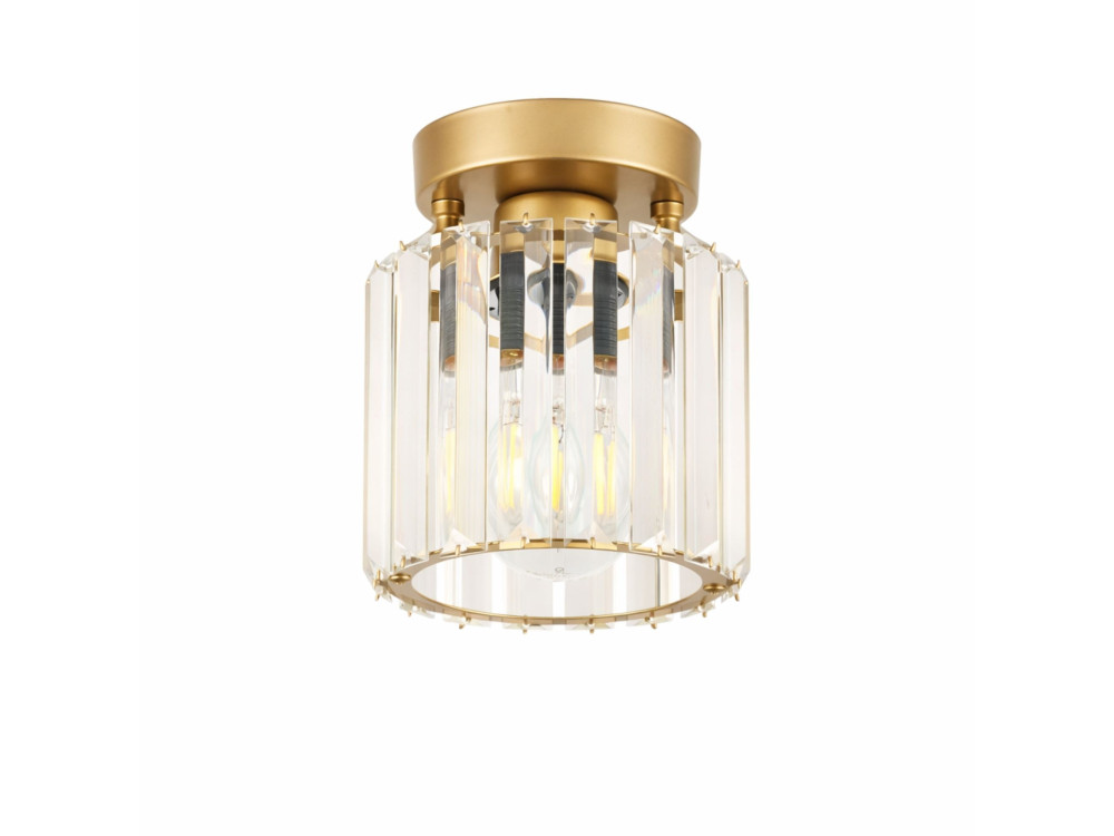 Metalen plafondlamp "Yakops" - Hoogte 17 cm - Geel