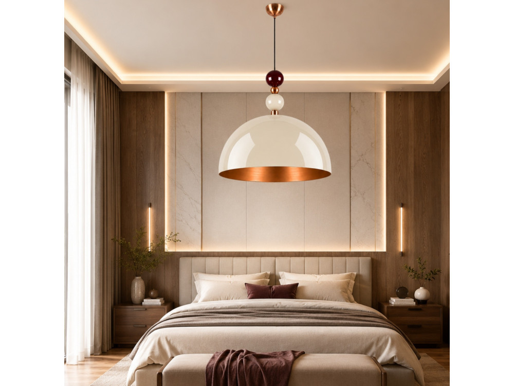 Metalen hanglamp "Bubble" - 60 x 60 cm - Beige