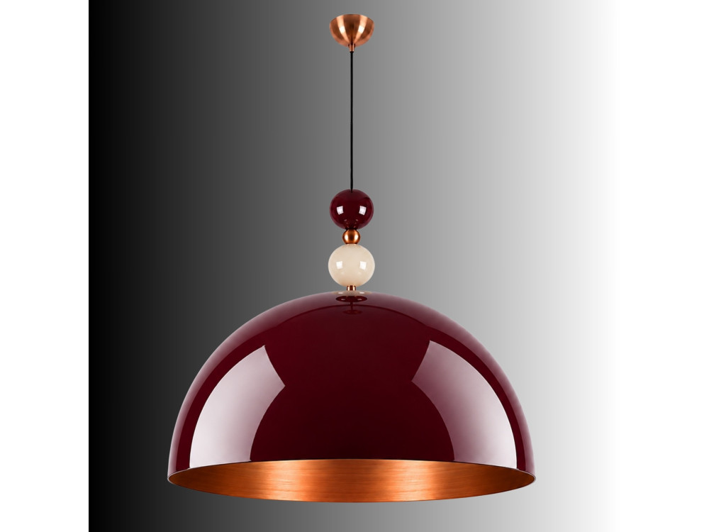 Metalen hanglamp "Bubble" - 60 x 60 cm - Bordeaux