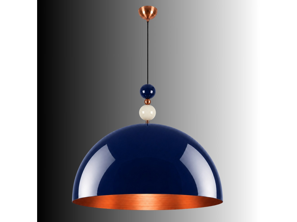 Metalen hanglamp "Bubble" - 60 x 60 cm - Marineblauw