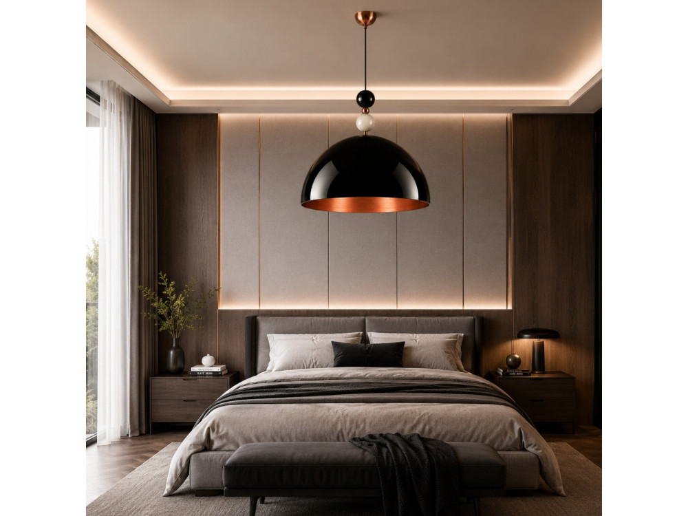 Metalen hanglamp "Bubble" - 60 x 60 cm - Zwart