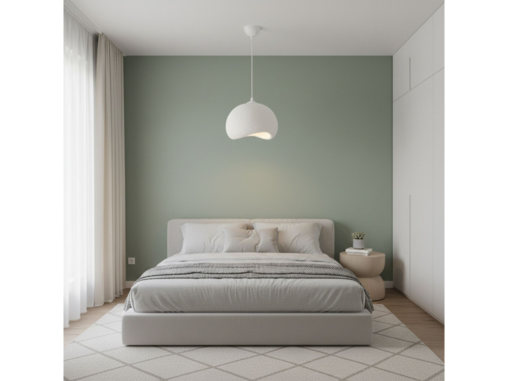 Metalen hanglamp "Yontu" - 34 x 29 x 120 cm - Wit
