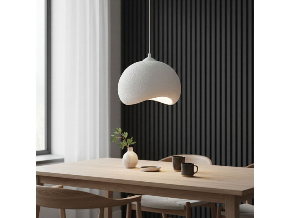 Metalen hanglamp "Yontu" - 34 x 29 x 120 cm - Wit