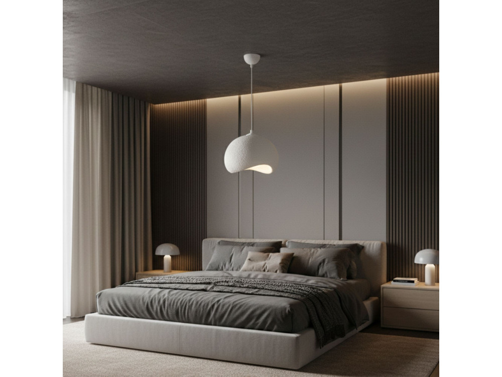 Metalen hanglamp "Yontu" - 34 x 29 x 120 cm - Wit