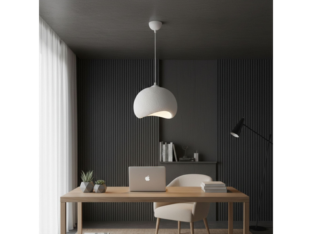Metalen hanglamp "Yontu" - 34 x 29 x 120 cm - Wit