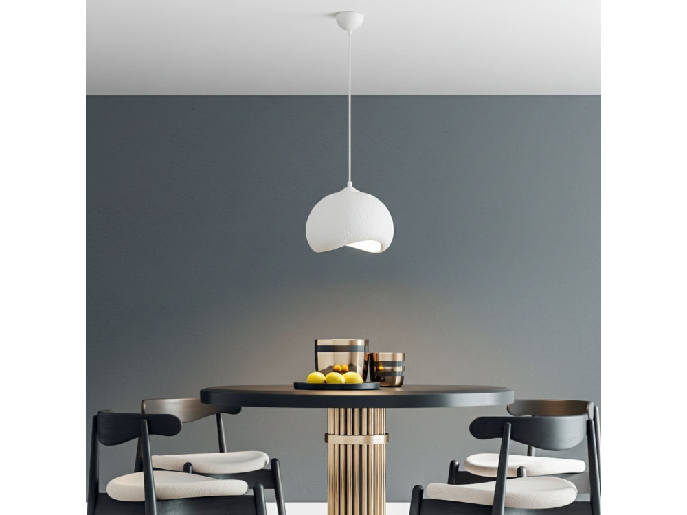 Metalen hanglamp "Yontu" - 34 x 29 x 120 cm - Wit