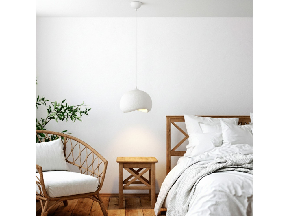 Metalen hanglamp "Yontu" - 34 x 29 x 120 cm - Wit