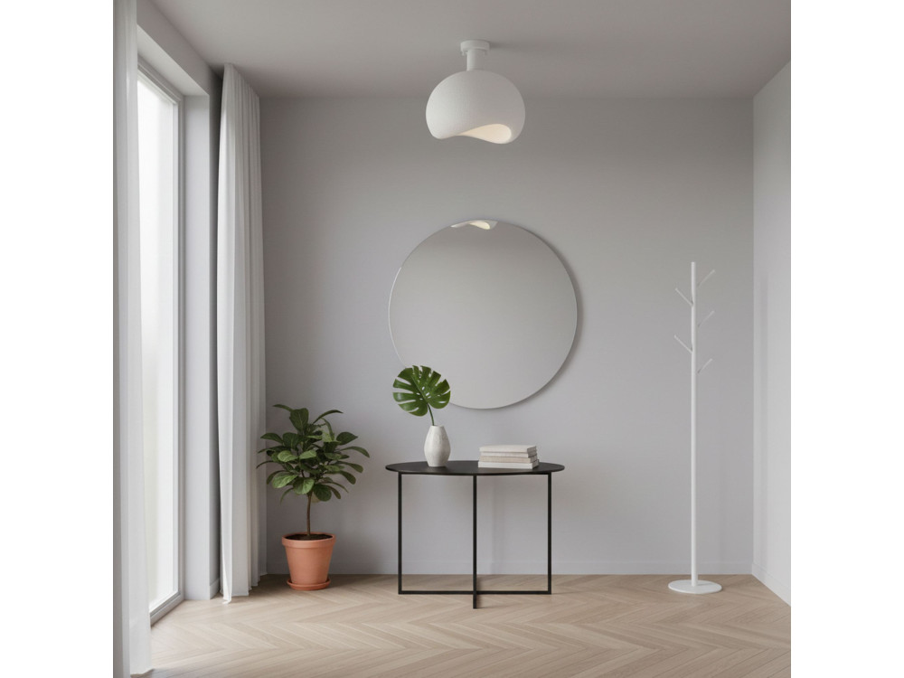 Metalen plafondlamp "Yontu" - 34 x 29 x 33 cm - Wit