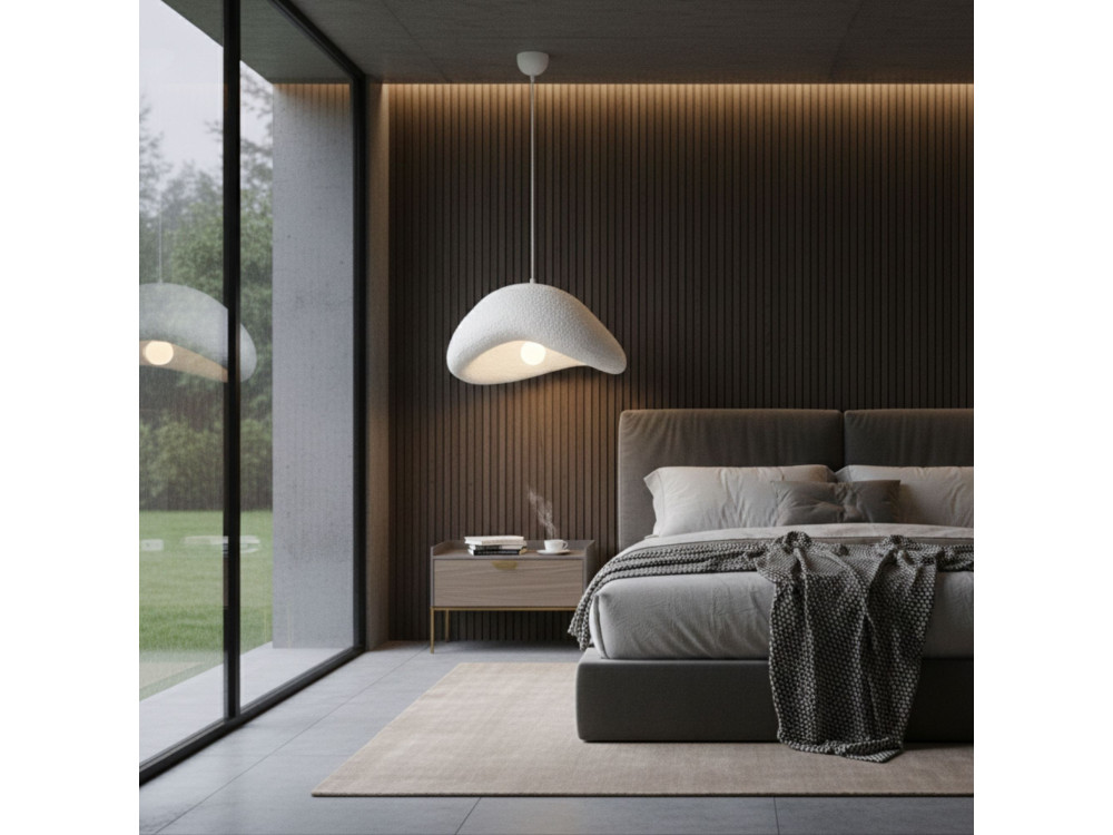 Metalen hanglamp "Luna" - 42 x 37 x 120 cm - Wit