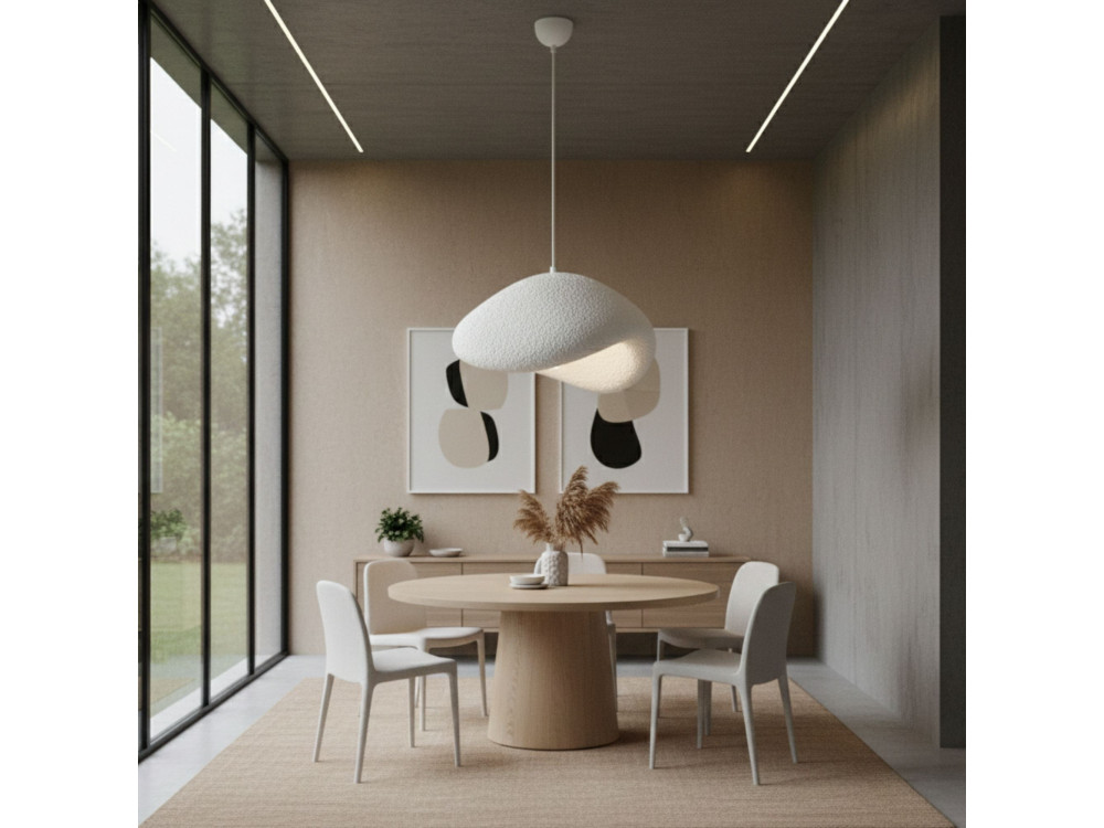 Metalen hanglamp "Luna" - 42 x 37 x 120 cm - Wit
